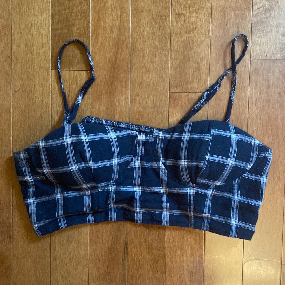 AMERICAN EAGLE/AERIE plaid crop top